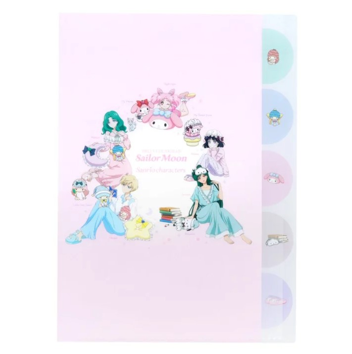 Sailor Moon Outer Planet Guardians x Sanrio Characters 5 Pocket File Folder, Stationery, Sailor Moon Cosmos
