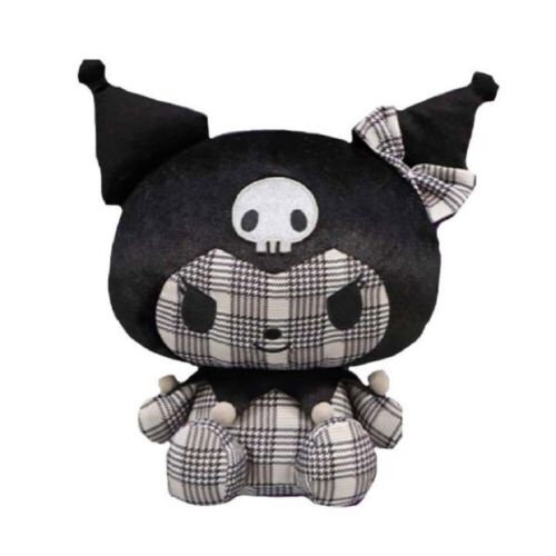 Kuromi Plush Doll, Checkered Ribbon, Sanrio Characters, 11 Inches, Furyu