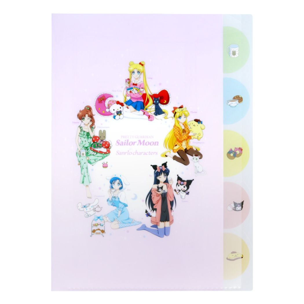 Sailor Moon Pretty Guardians x Sanrio Characters 5 Pocket File Folder, Stationery, Sailor Moon Cosmos