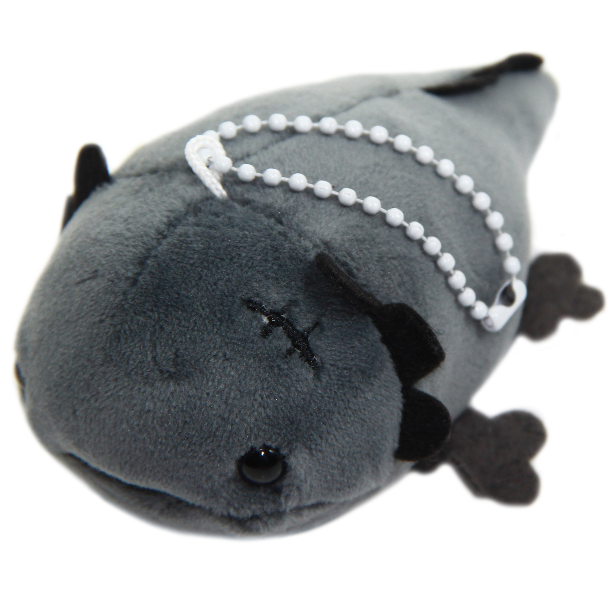 Kawaii Axolotl Plushie Small Keychain Collection Super Soft Plush Toy Black Grey 4 Inches