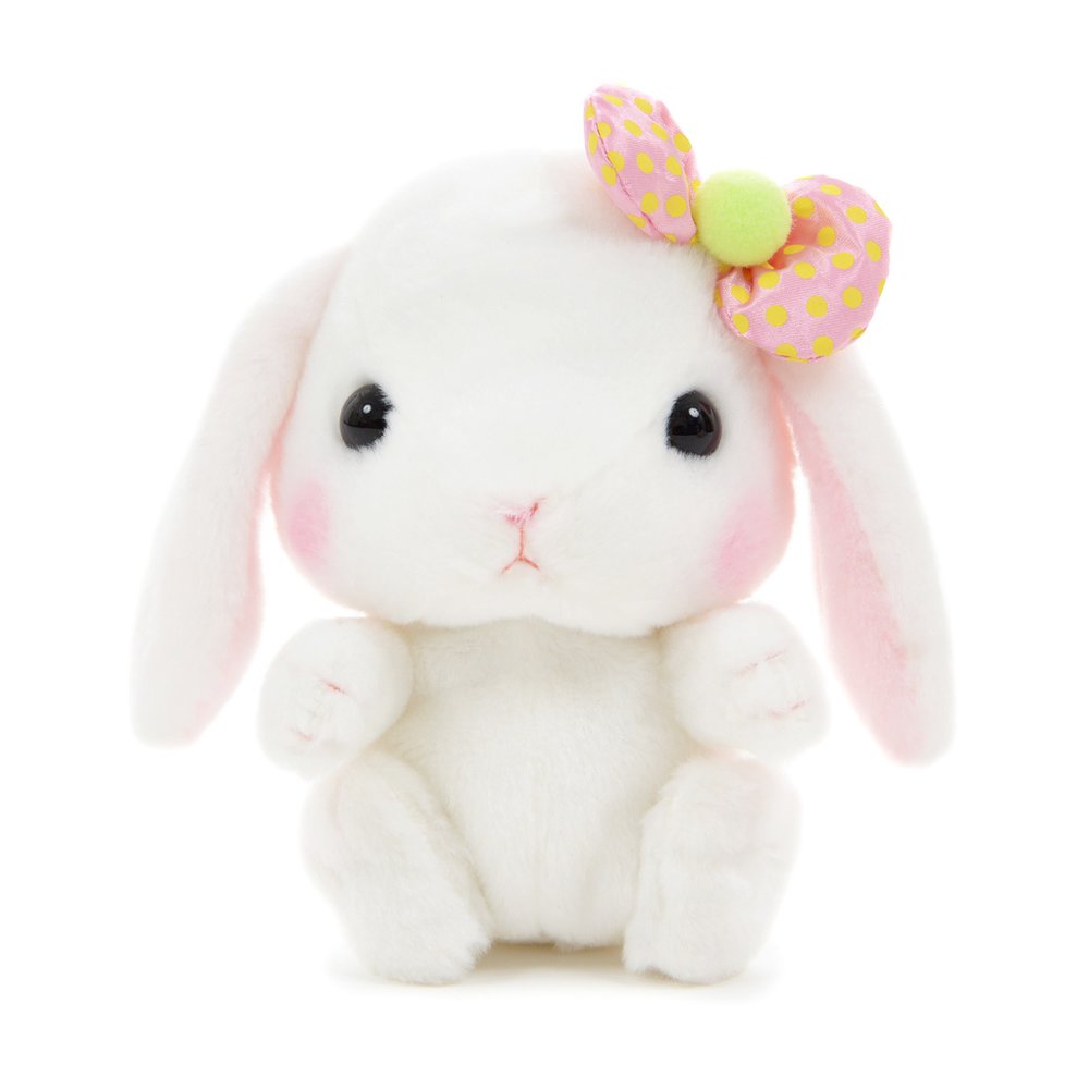 Plush Bunny, Amuse, Pote Usa Loppy, Shiloppy, White, 5 Inches