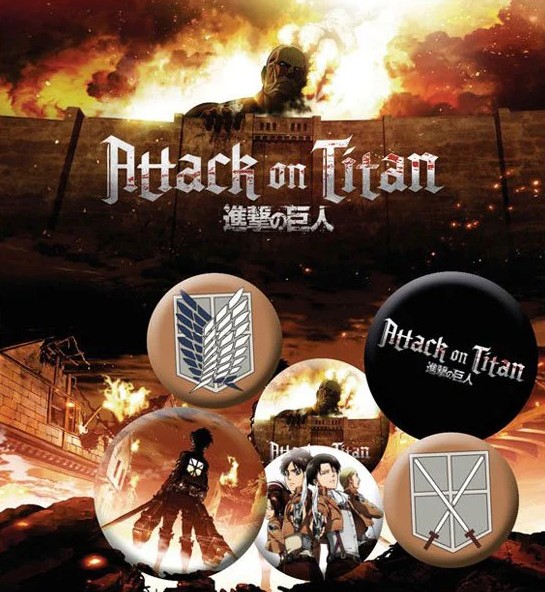 Attack on Titan Characters Badge Pack