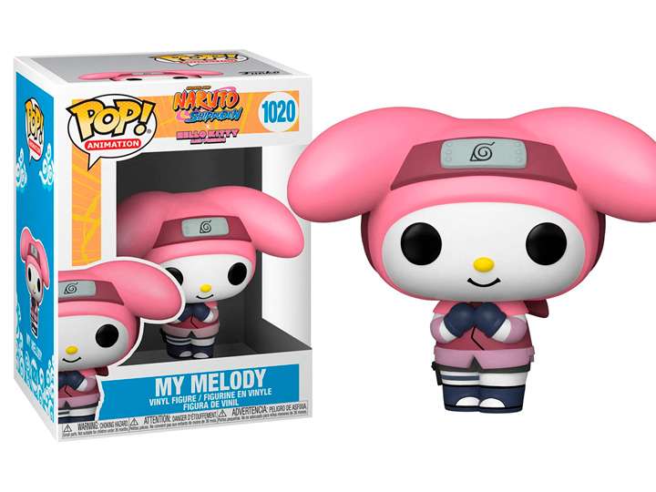 My Melody Sakura Figure Naruto X Hello Kitty Friends Funko Pop Animation 3.75 Inches Funko Pop 1020