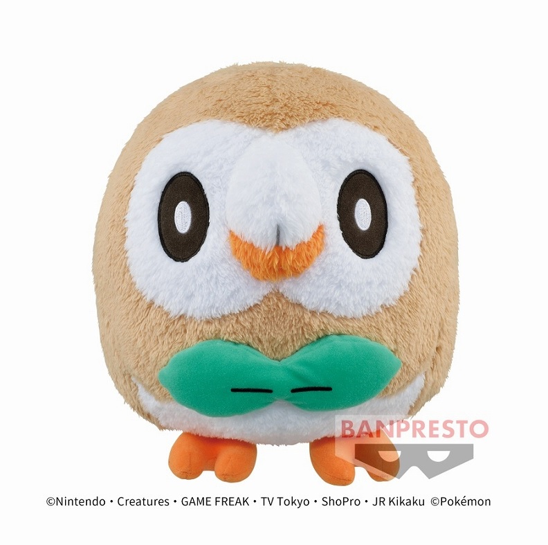 Rowlet Plush Doll, Fuzzy, Pokemon, 10 Inches, Banpresto