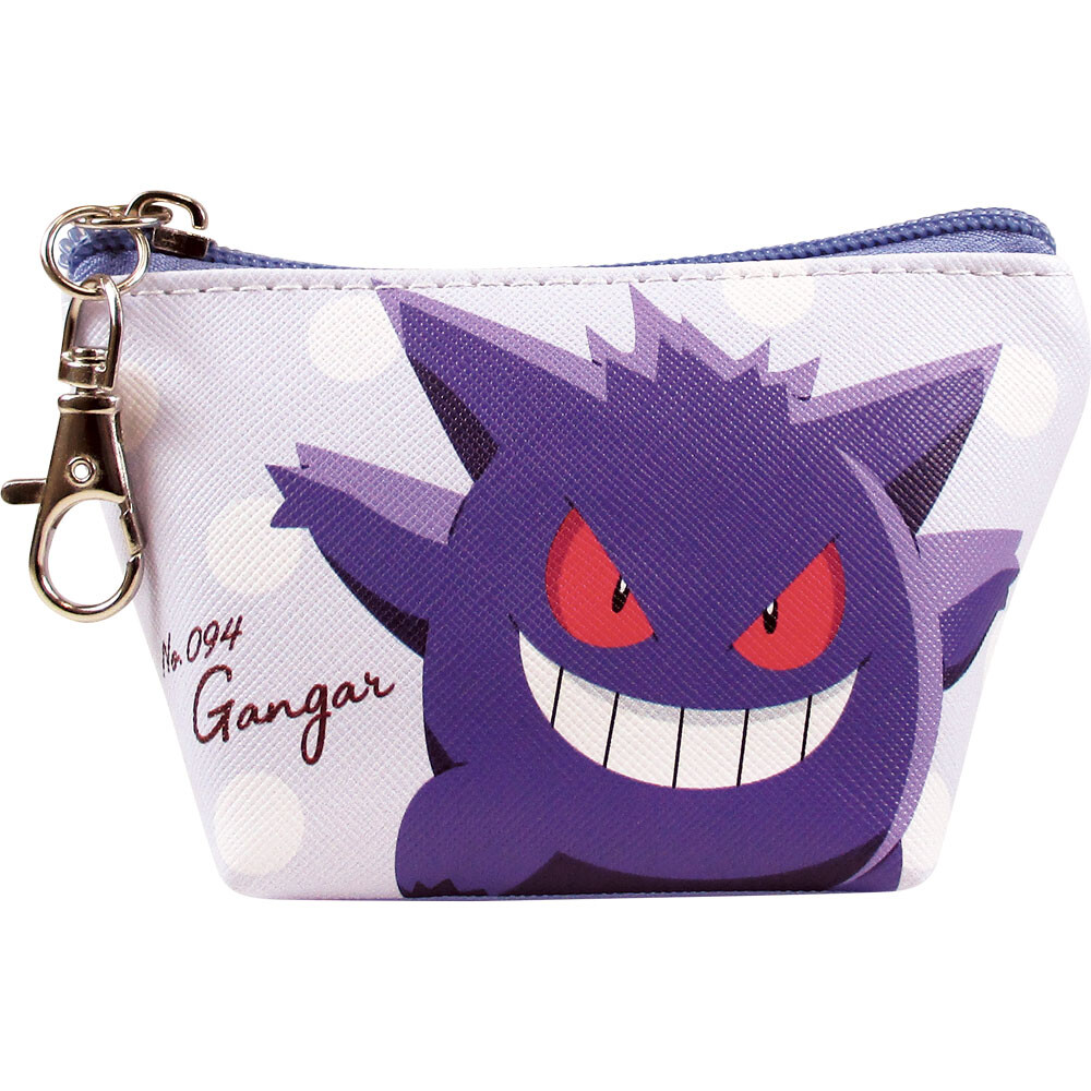 Gengar Coin Purse Pocket Monster Triangle Mini Pouch Purple Pokemon