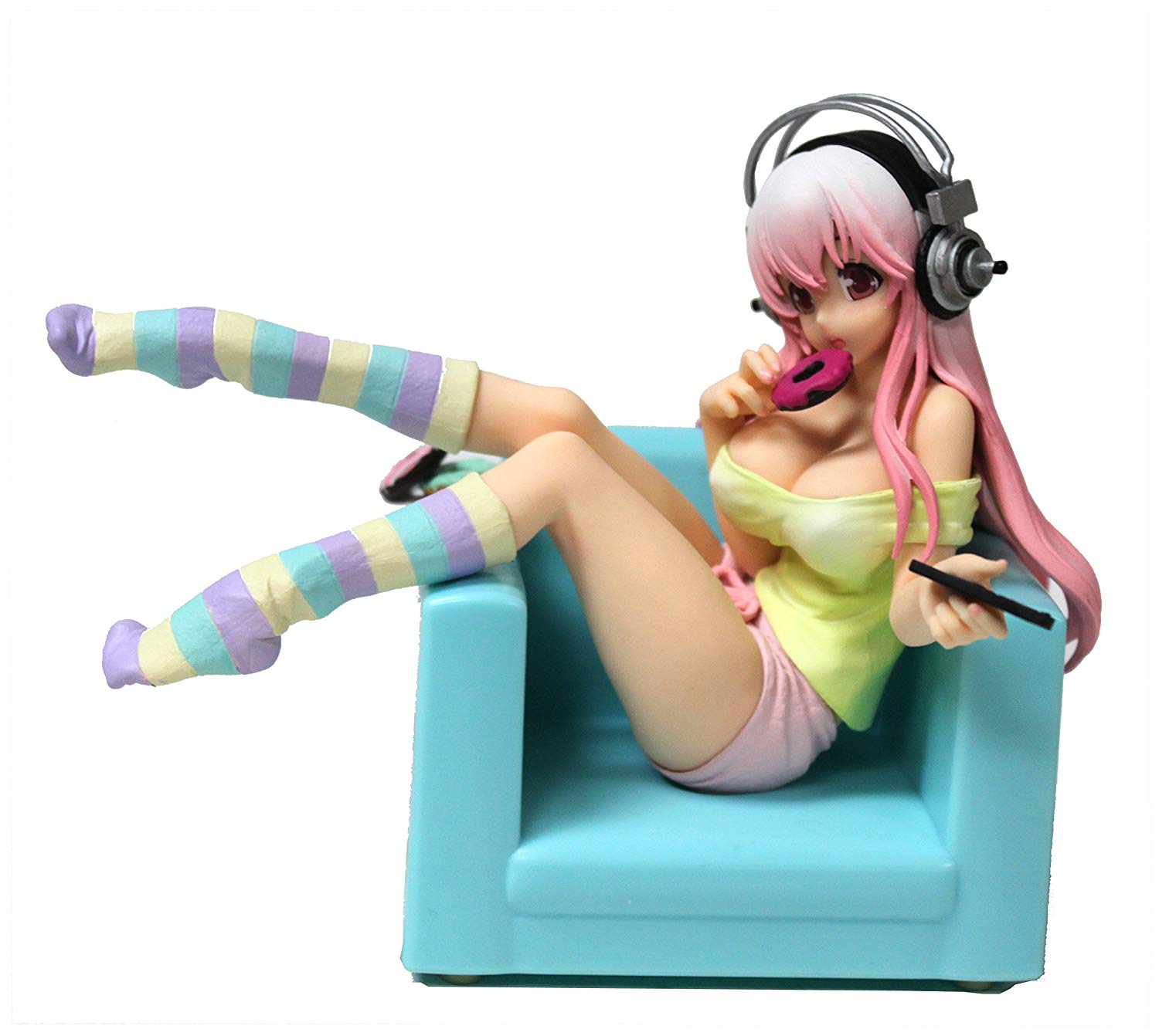 Super Sonico Figure, Snack Time Ver. Eating Donuts Special Ver, Super Sonico, Furyu