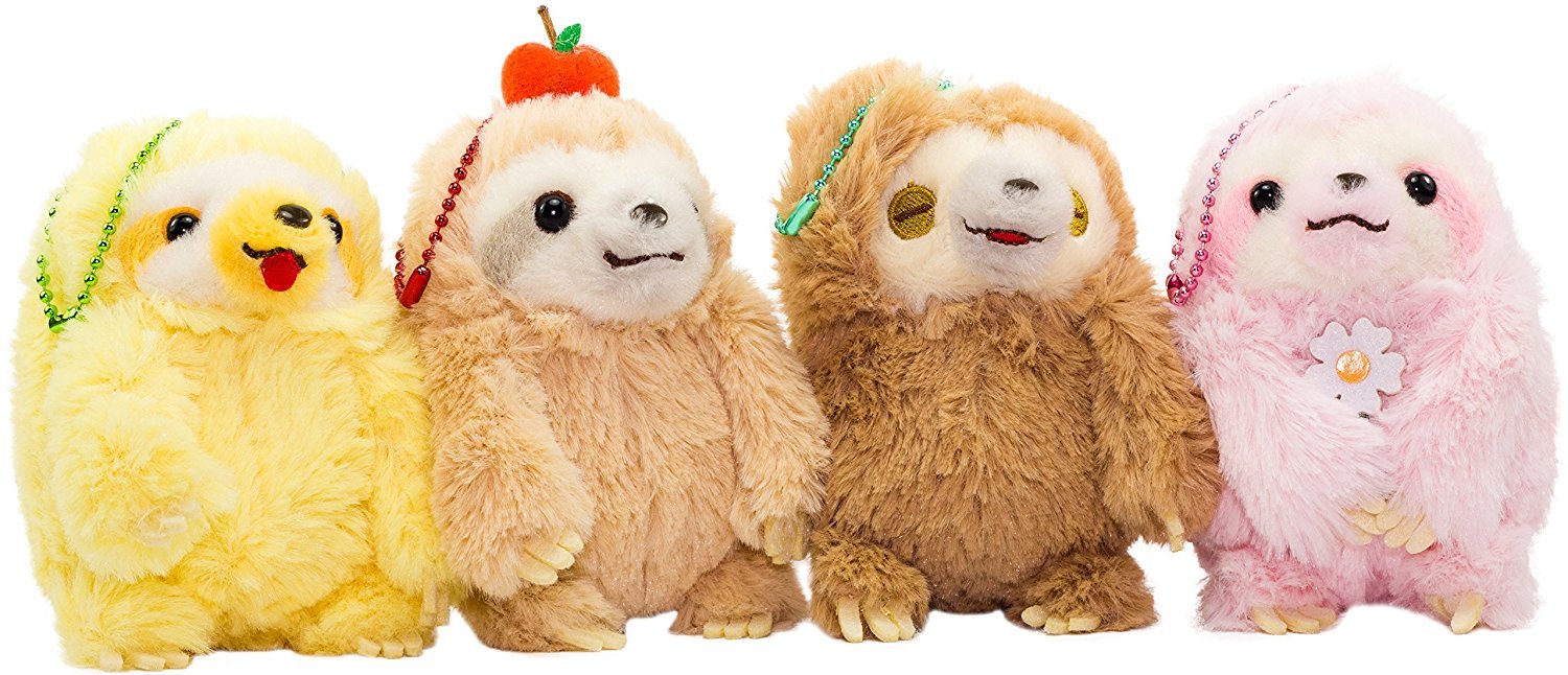 Kii-chan, Namakemono No Mike, Sloth Plush, Amuse Plush 4 Inches Yellow