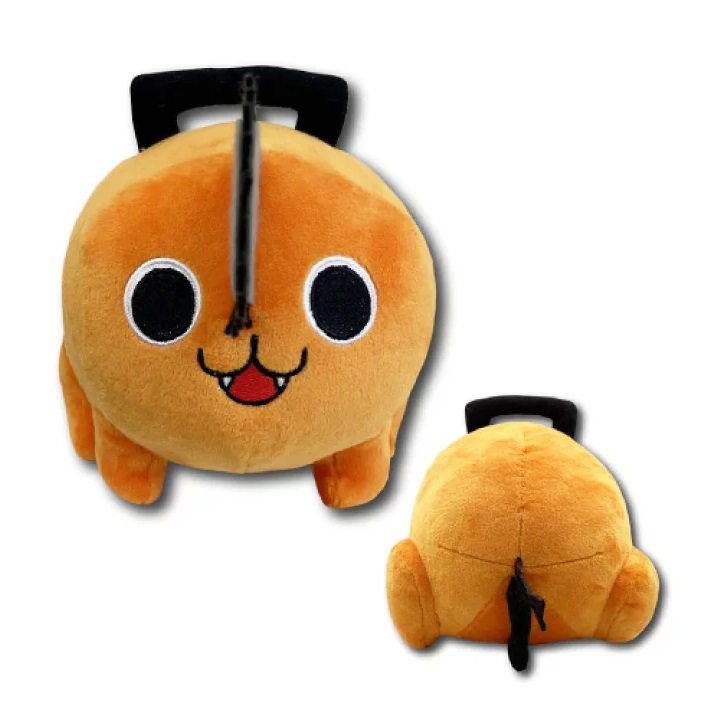 Pochita Plush Doll, Chibi, Chainsaw Man, 5 Inches, Orange, Mappa