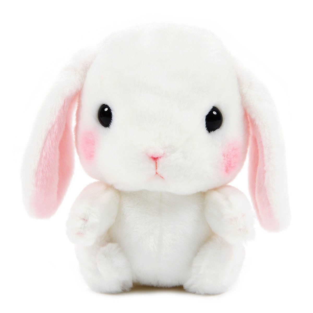 Amuse Bunny Plushie Cute Stuffed Animal Toy White 6 Inches