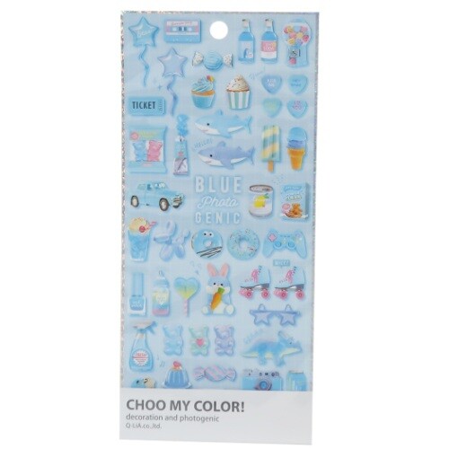 HOO COLOR Color Sticker Favorite Blue