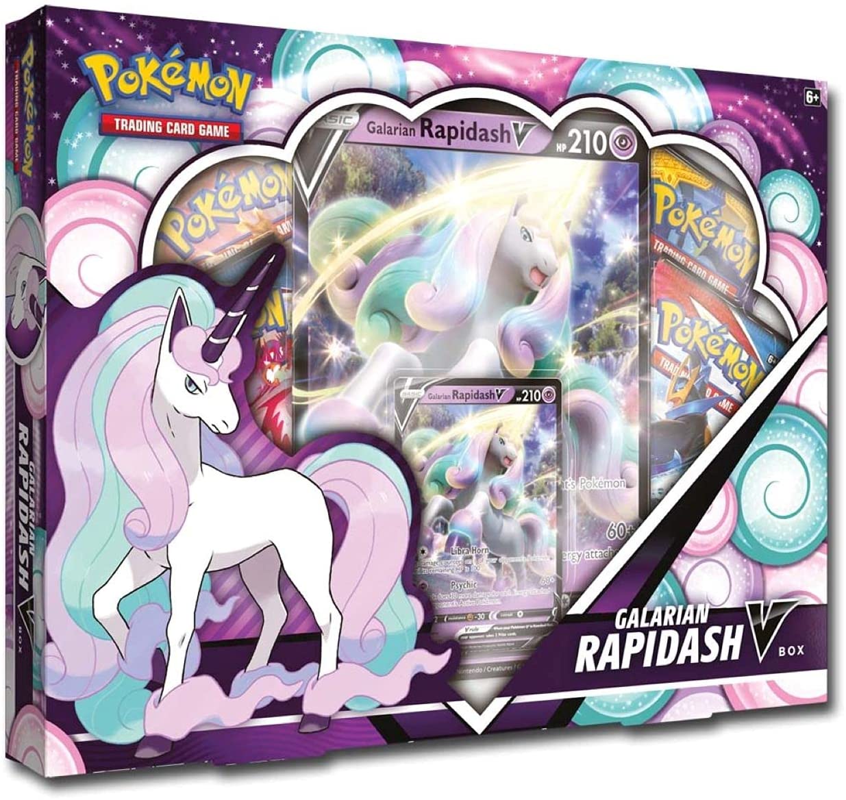 Pokemon Trading Card Game Galarian Rapidash V Box Pack TCG