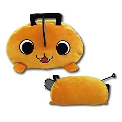 Pochita Plush Doll, Chainsaw Man, 13 Inches, Squishy Pillow, Orange, Mappa