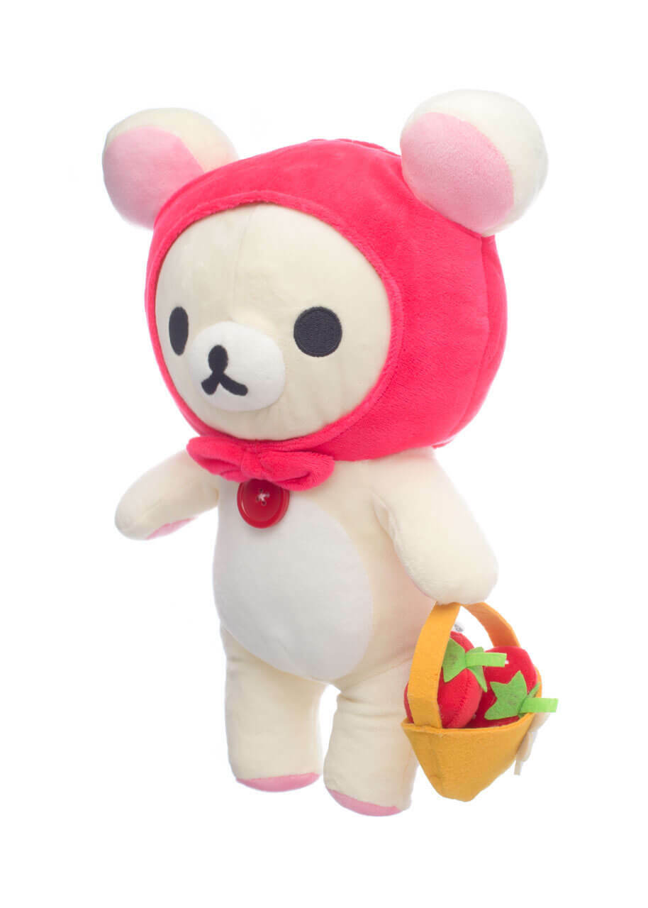 Korilakkuma Strawberry Hat Plush Toy San-X 13 Inches