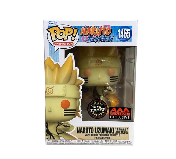 Naruto (Kurama Link Mode) Figure, AAA Exclusive, Glow Chase, Funko Pop Animation 1465