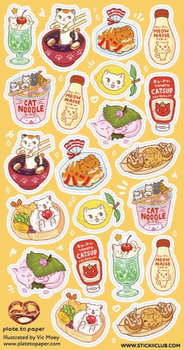 Meow Made Menu Sticker Sheet