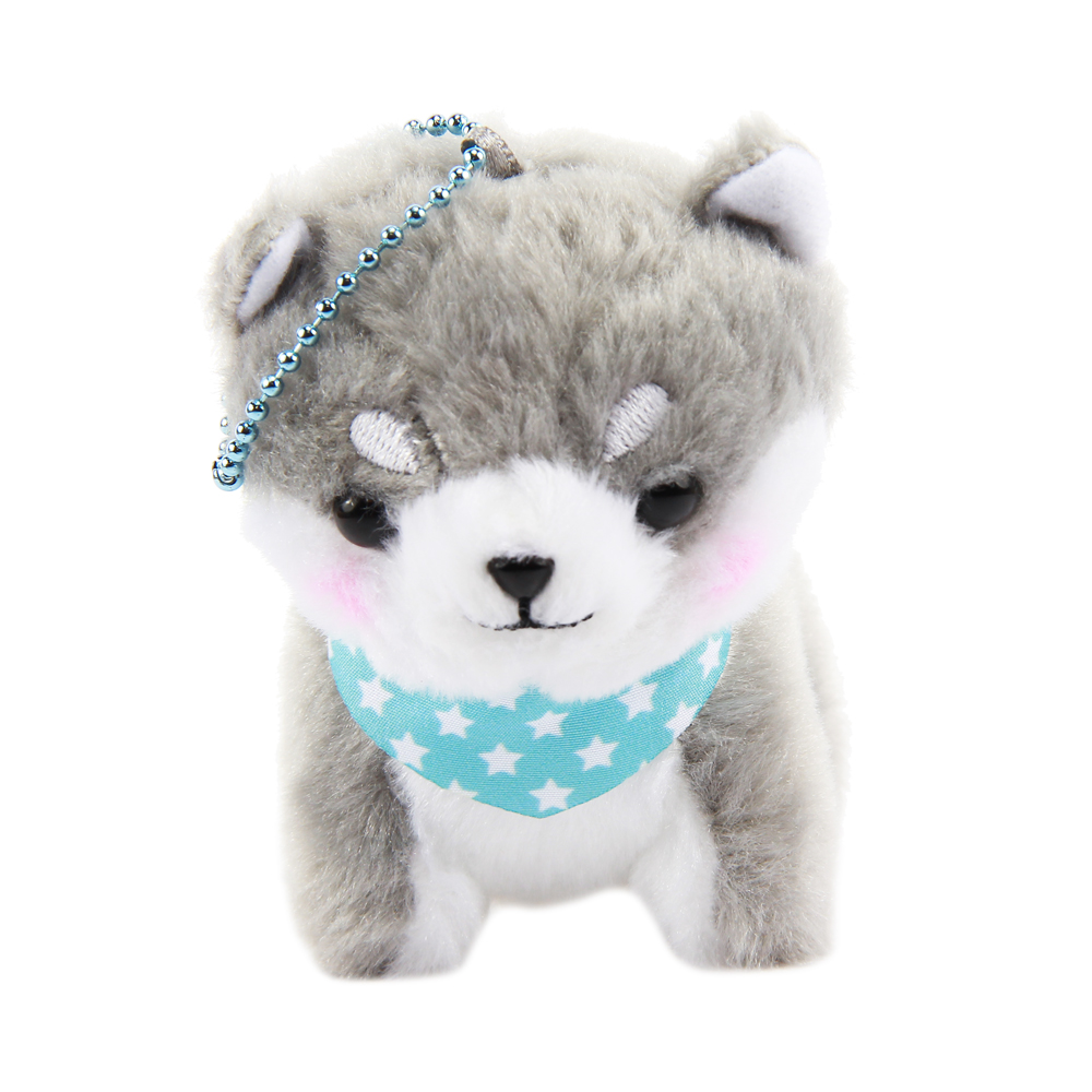Plush Dog, Amuse, Mameshiba San Kyodai, Taiga, Grey, 4 Inches