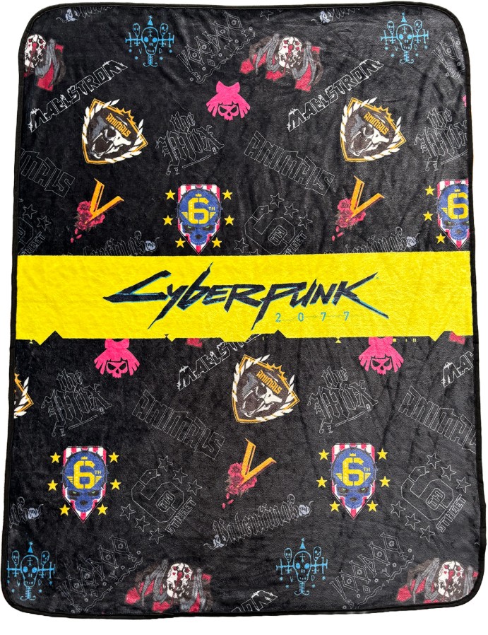 CYBERPUNK 2077- Night City Gangs Icons Throw Blanket