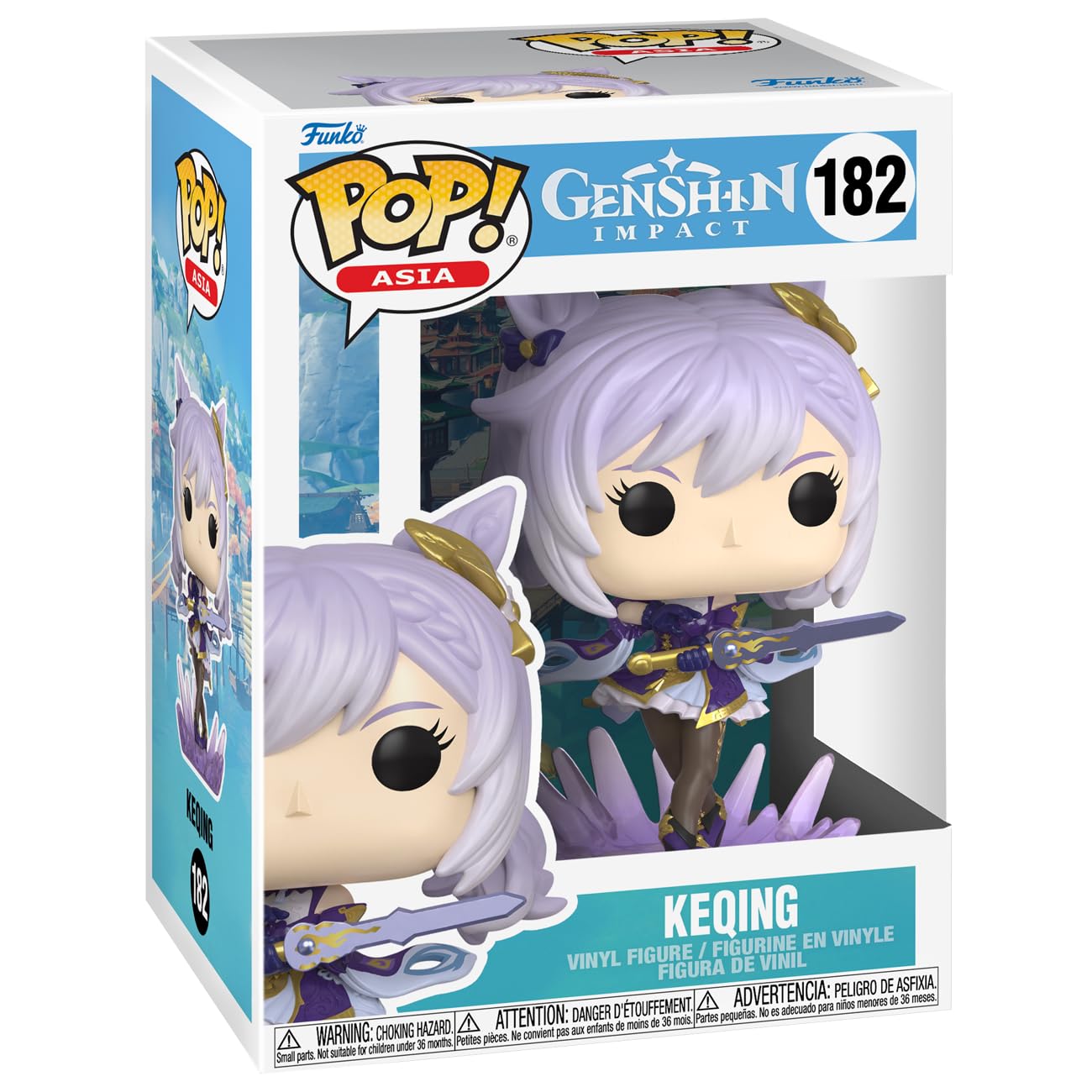 Keqing Figure, Genshin Impact, Funko Pop Animation 3.75 Inches Funko Pop 182