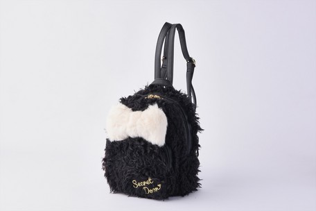 Gothic Lolita Secret Doom Fur Mini Backpack Black