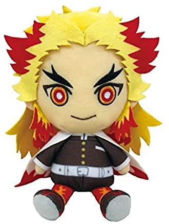 Kyojuro Rengoku Plush Doll, Demon Slayer, Kimetsu no Yaiba, 5 Inches, Bandai