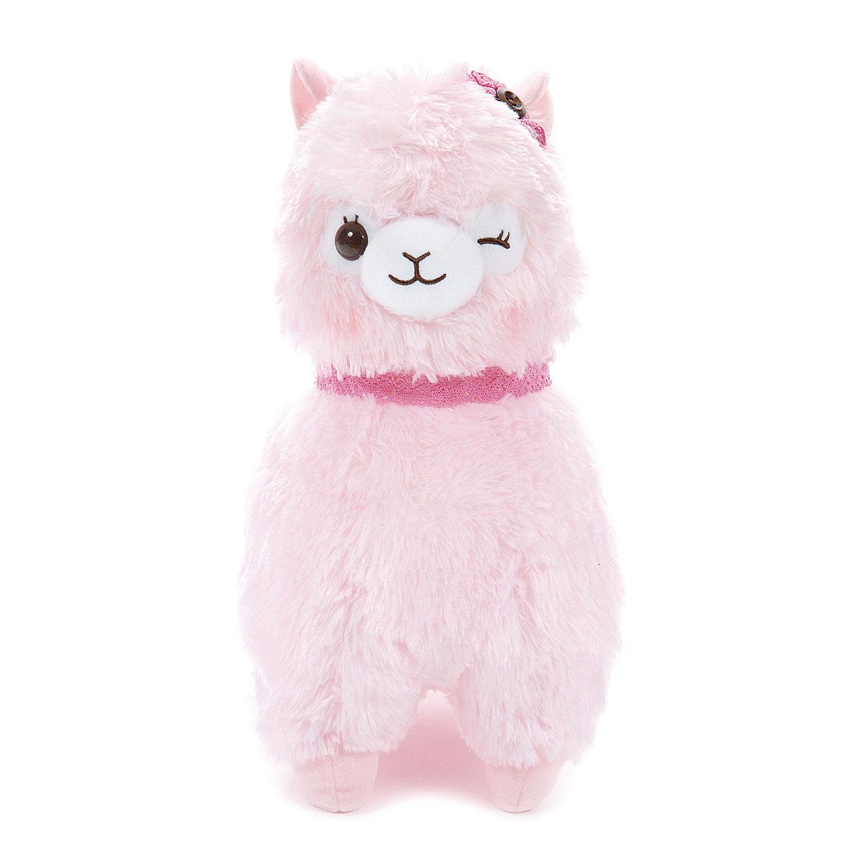 Plush Alpaca, Amuse, Alpacasso, Momo-chan, Pink, 15 Inches BIG Size
