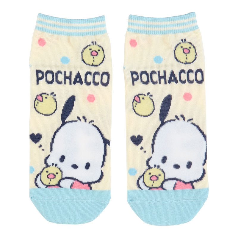 Pochacco Womens Socks One Size 23-25cm Yellow Kawaii Style Sanrio