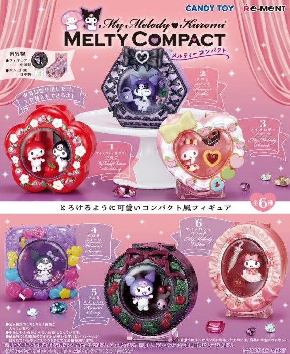 Sanrio Kuromi & My Melody Melty Compact Re-Ment - Random Blind Box