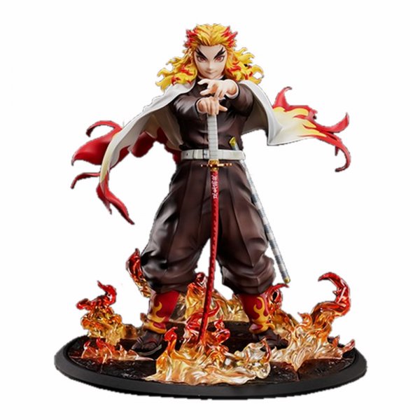 Rengoku Kyojuro Figure, 1/8 Scale Pre-Painted Statue, Demon Slayer, Kimetsu No Yaiba, Aniplex