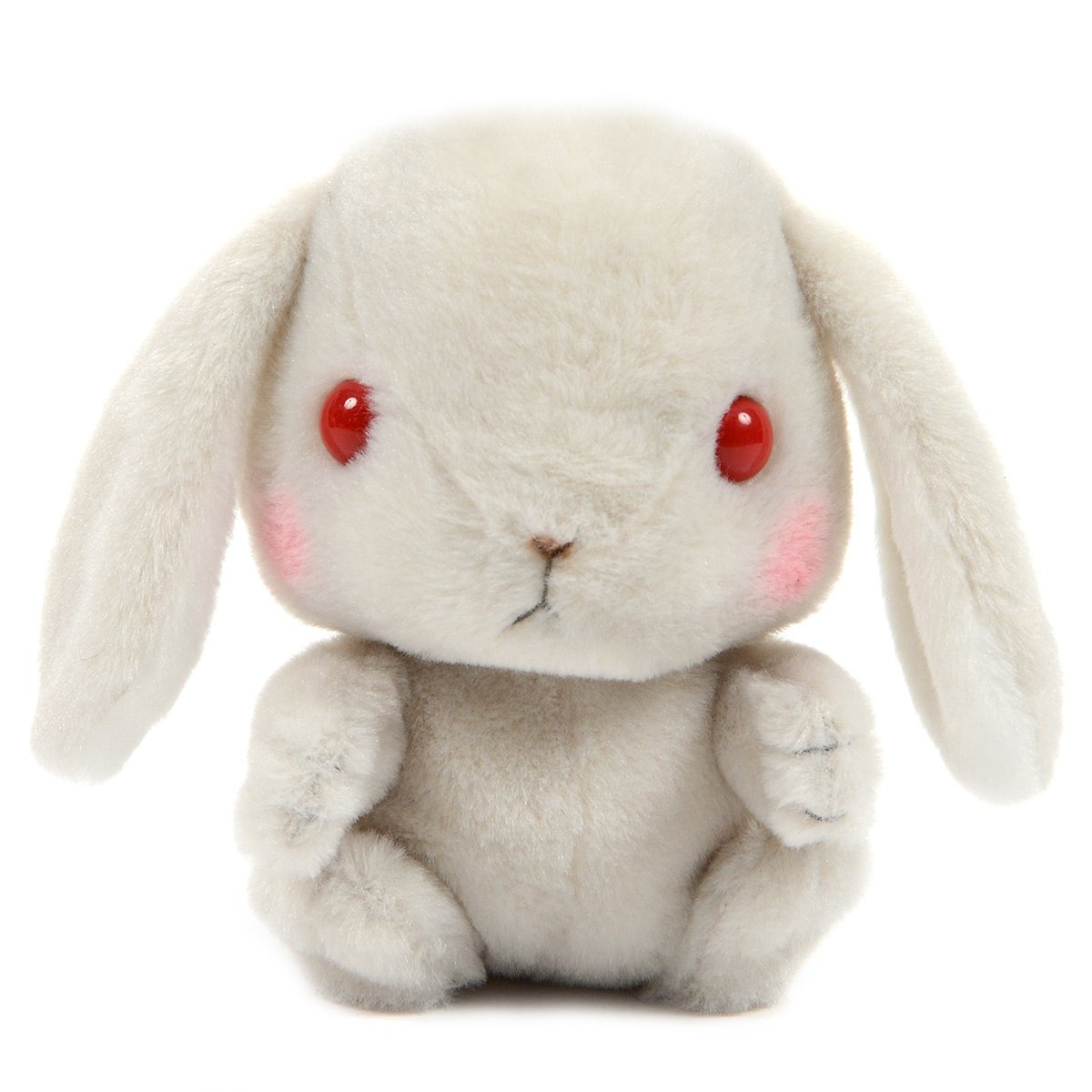 Amuse Bunny Plushie Cute Stuffed Animal Toy Grey 6 Inches