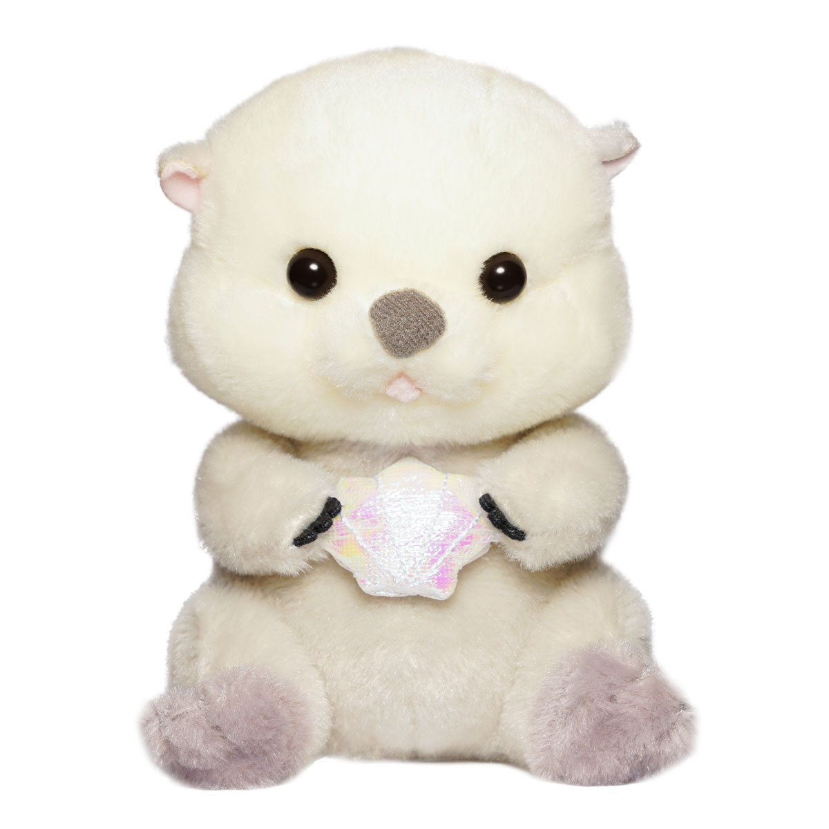 Sea Otter Plushie Kawaii Stuffed Animal Toy Grey & Cream Standard Size 6 Inches