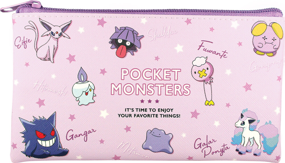 Pokemon Pocket Monster Flat Multi Pouch Purple