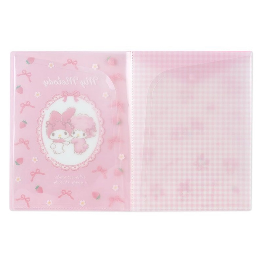 My Melody Plastic Folder Folder with Pockets, Clear File, A4 Size, Sanrio