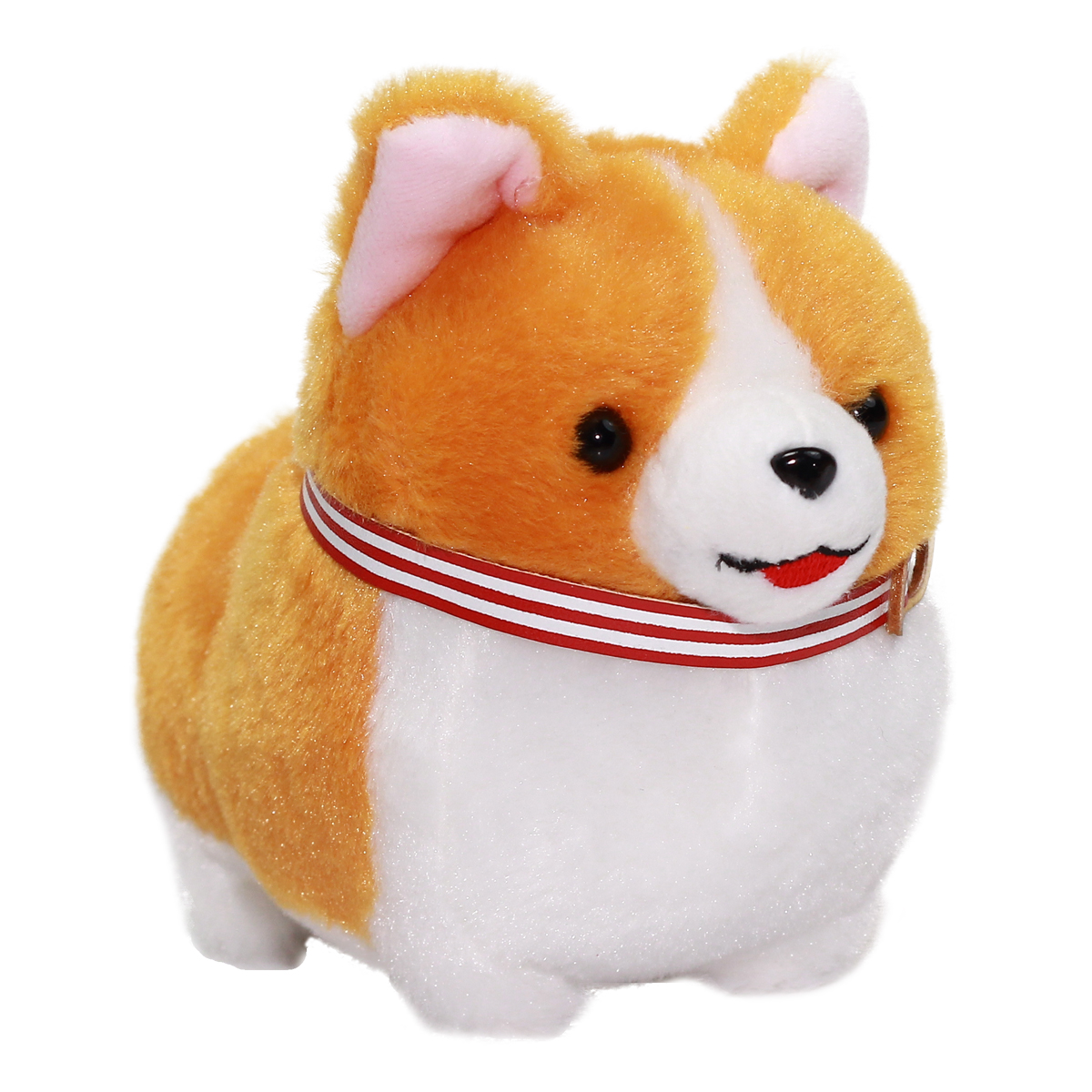 Amuse Ichi Ni no Corgi Plush Small Dog Keychain Orange Red Collar 4 Inches