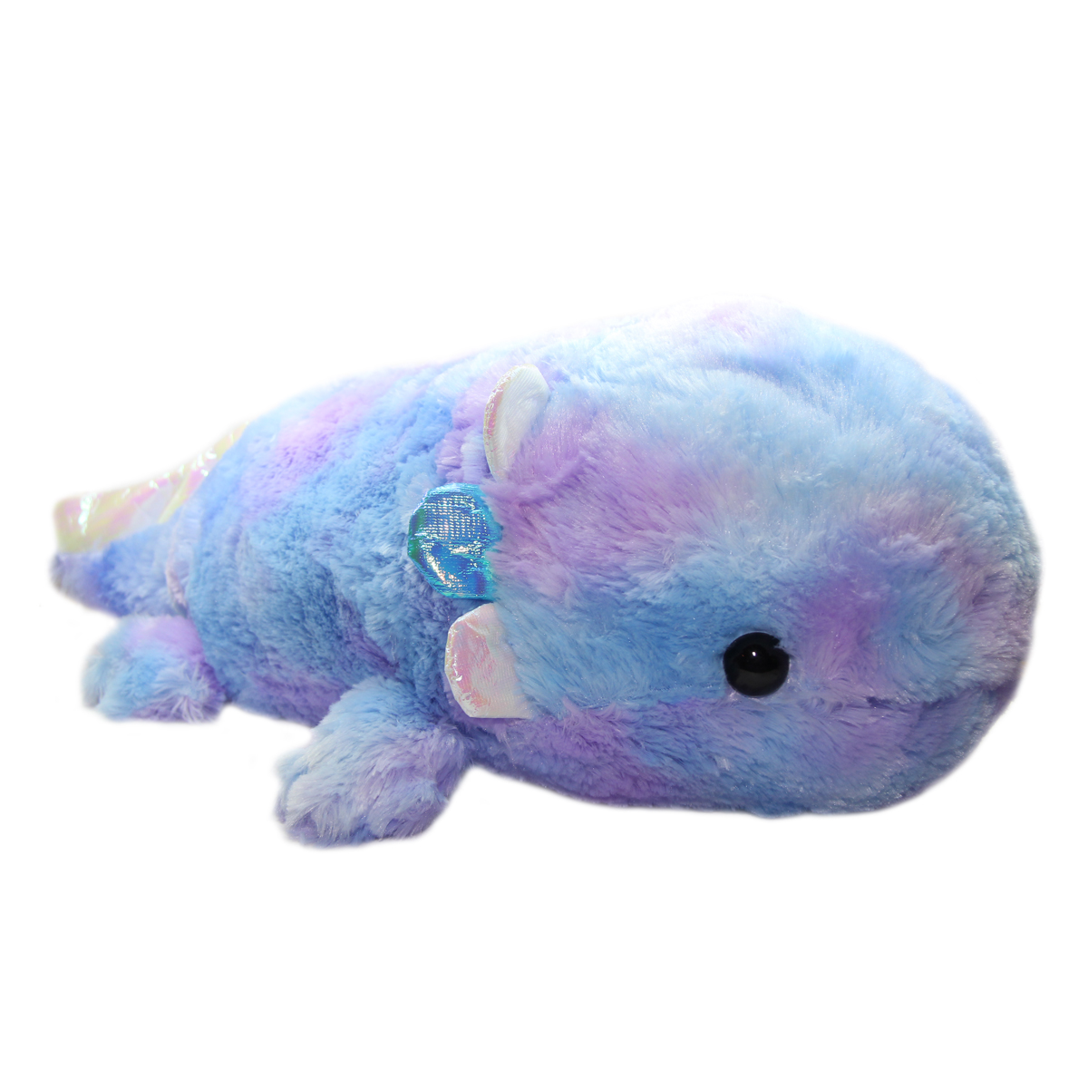 Mochi Puni Wooper Looper Colorful Axolotl Plushie, Purple Blue 23 Inches BIG Size