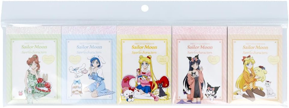 Sailor Moon Pretty Guardians x Sanrio Characters Mini Memo Pad Set, Stationery, Sailor Moon Cosmos