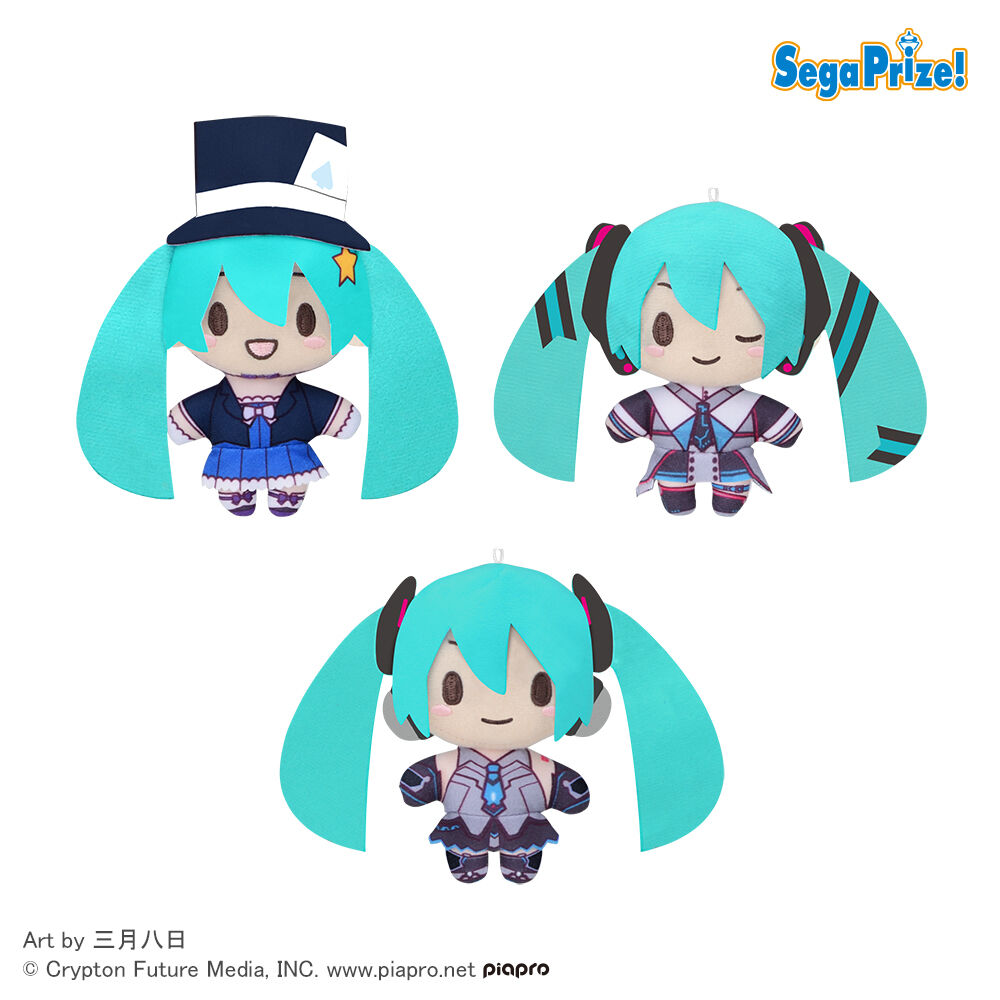 Hatsune Miku Plush Doll, Magic Mirai 10th Vol.1 Sega - Set of 3 plushies