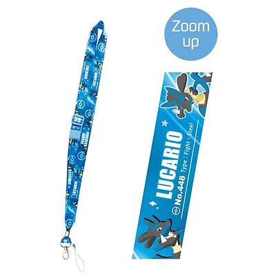 Pokemon Pocket Monsters Neck Strap Lanyard Lucario Blue