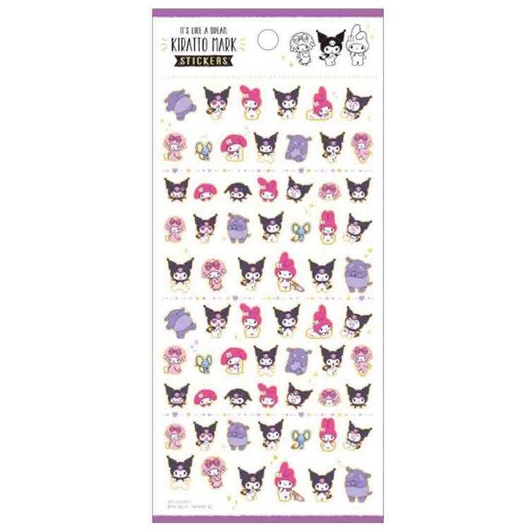 Sanrio My Melody & Kuromi Sticker Pack Kiratto Mark