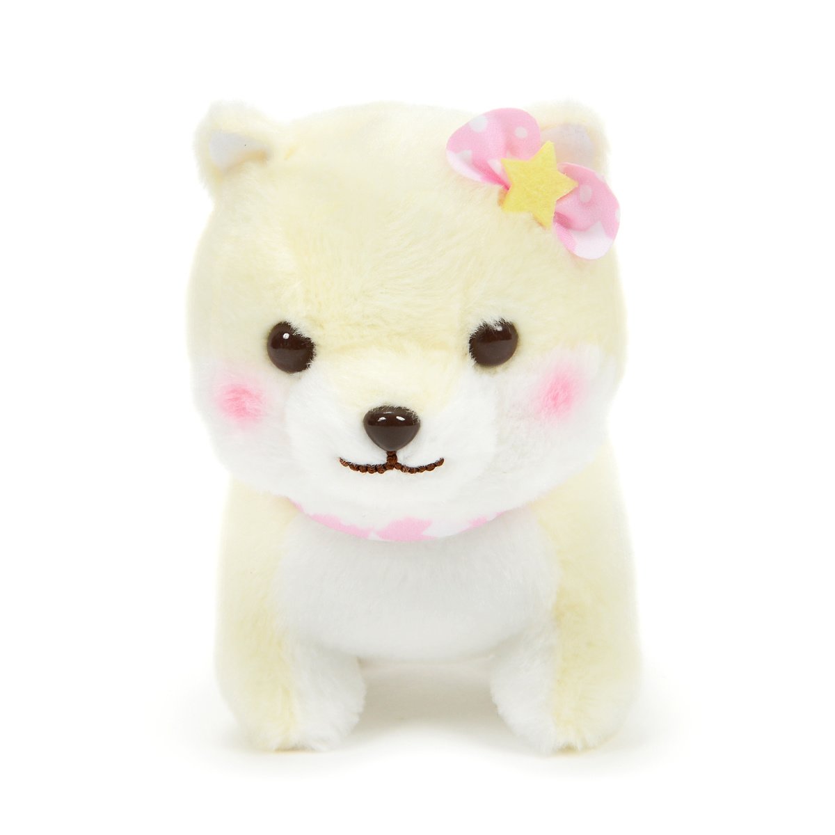Amuse Dog Plushie, Mameshiba San Kyodai Funwari Yume no Kuni Sakura Pastel Yellow 5 Inches Standard Size