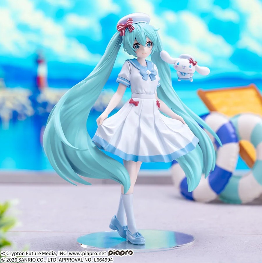 Hatsune Miku x Cinnamoroll Figure, Stellar, Vocaloid, Sega