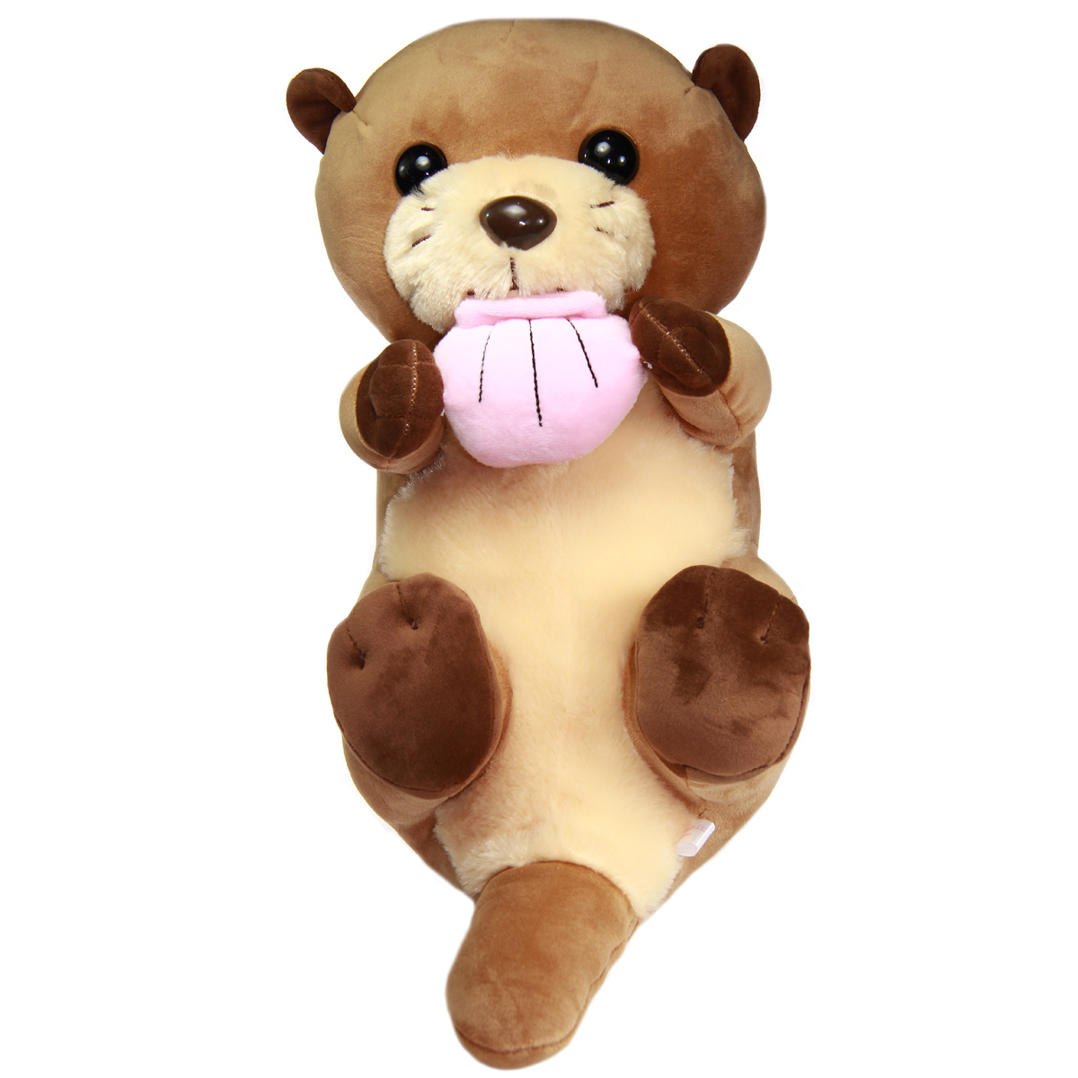 Mochi Puni Kawauso Collection Soft Otter Plush Toy With Sea Shell Brown 17 Inches BIG