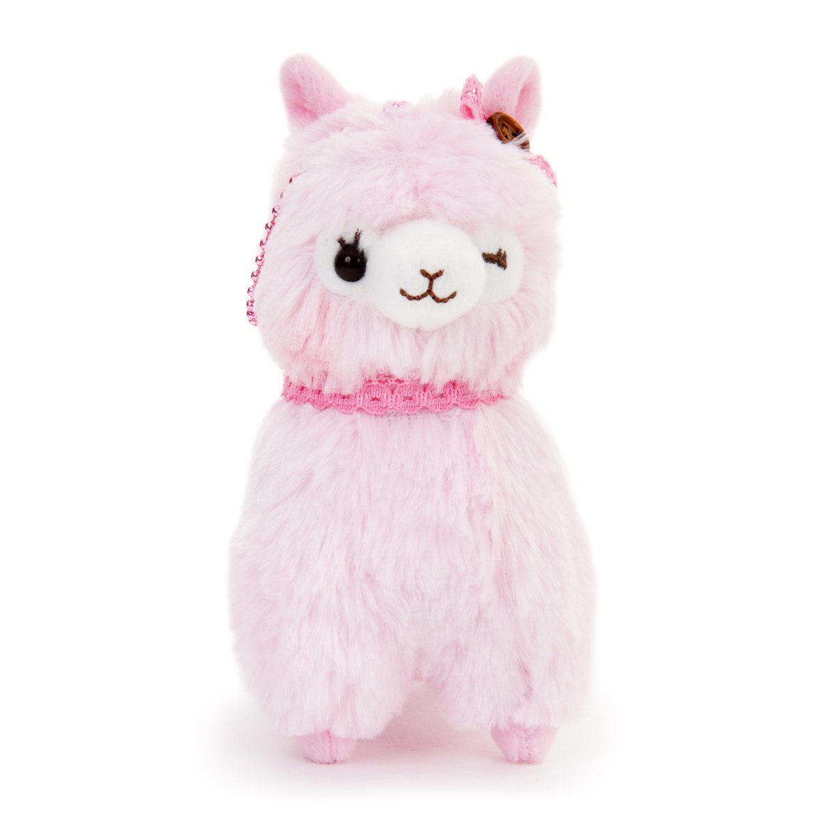 Plush Alpaca, Amuse, Alpacasso, Momo-chan, Pink, 4 Inches