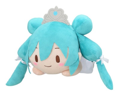 Hatsune Miku Plush Doll, 15th Anniversary, Open Eyes, Vocaloid, 12 Inches, Big Size, Sega