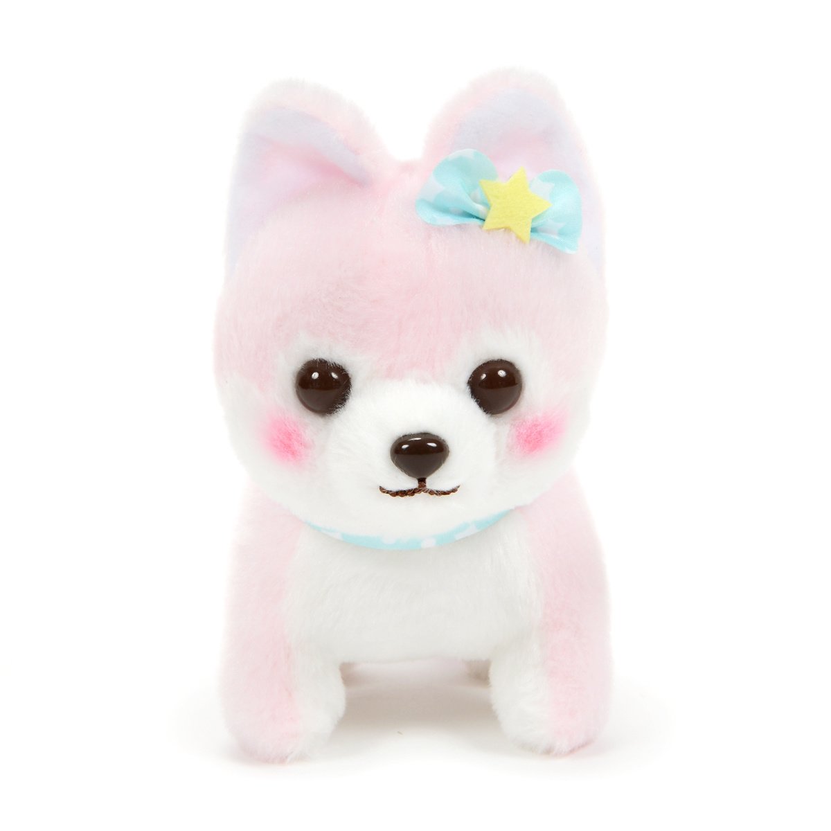 Amuse Dog Plushie, Mameshiba San Kyodai Funwari Yume no Kuni Koume Pastel Pink 5 Inches Standard Size