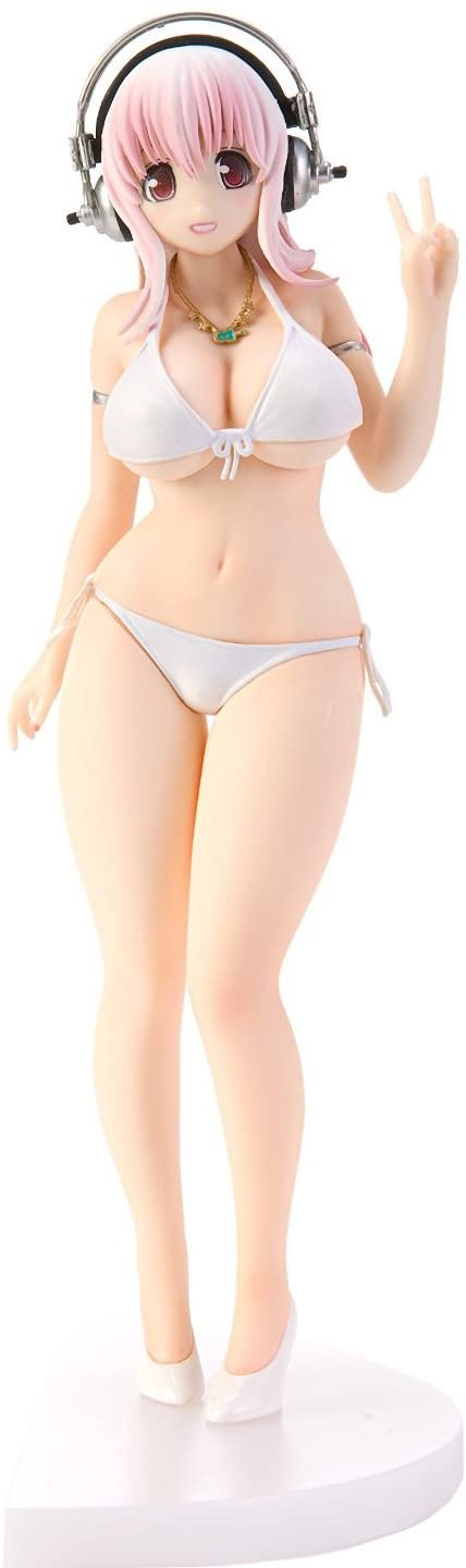 Super Sonico Figure, Along with Pochaco Ver, White Swimsuit Figure, Super Sonico, Taito