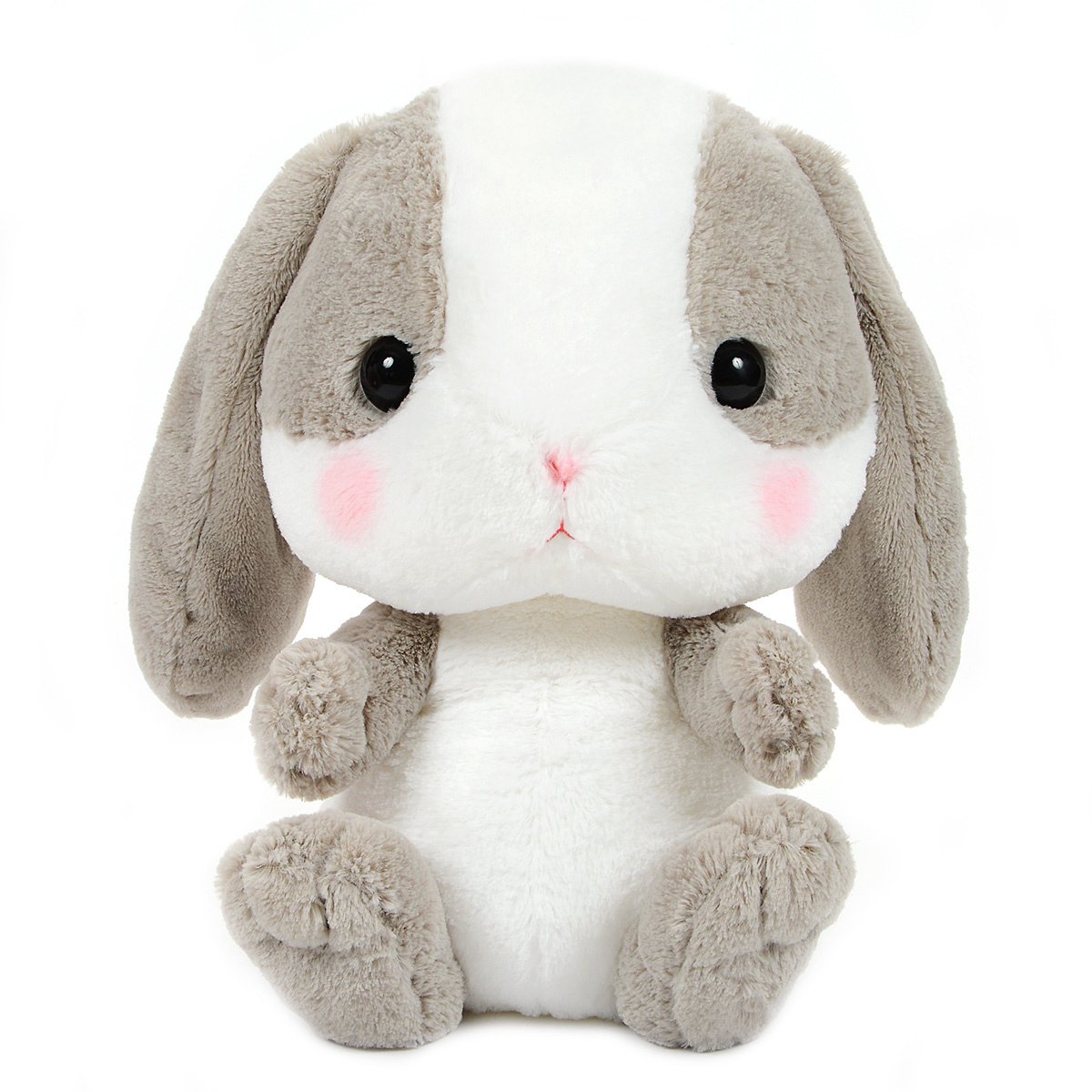 Amuse Bunny Plushie Cute Stuffed Animal Toy Grey / White Big Size