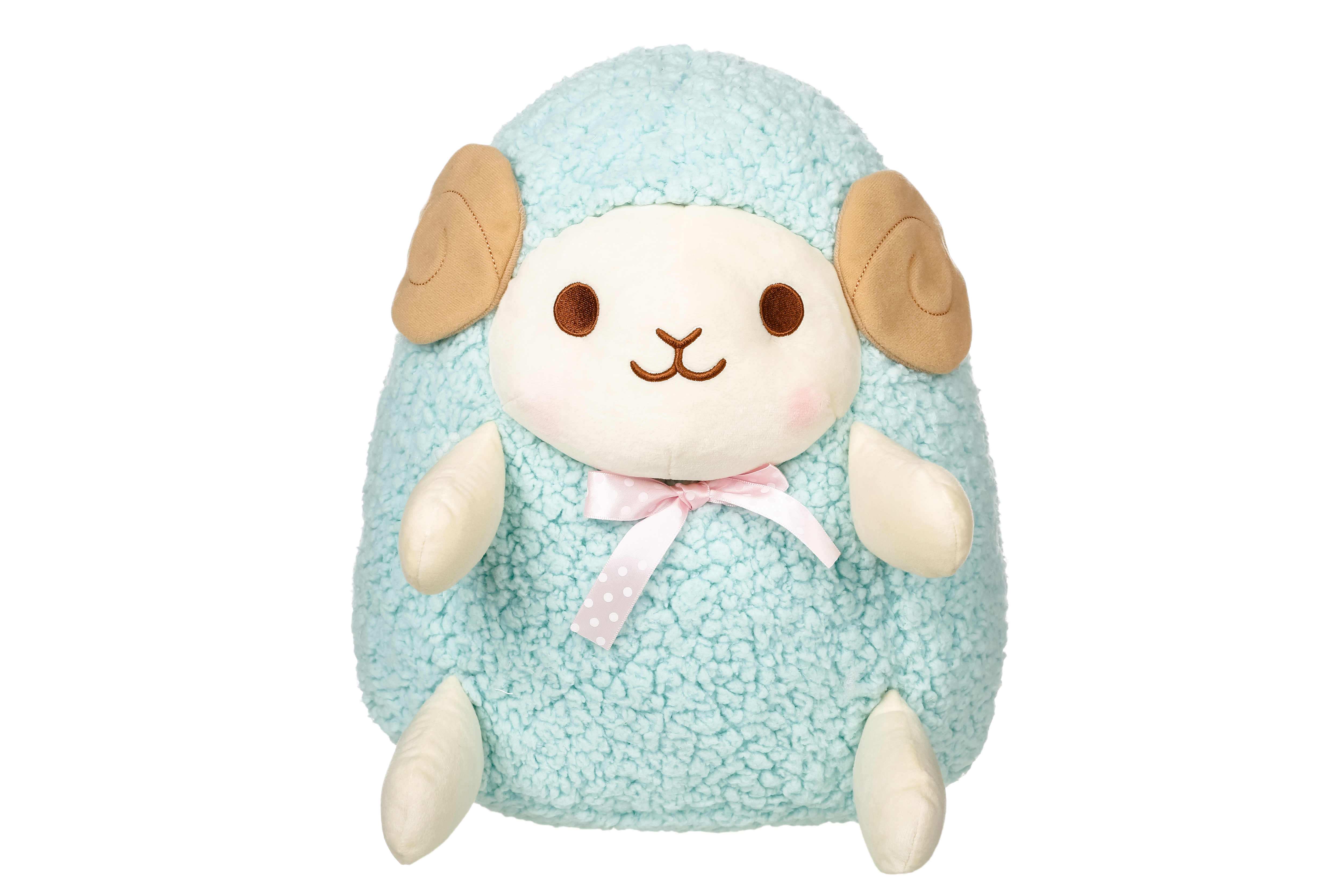 Amuse, Plush Sheep, Hitsuji no Wooly Plush Collection, Blue, 14 Inches, BIG Size