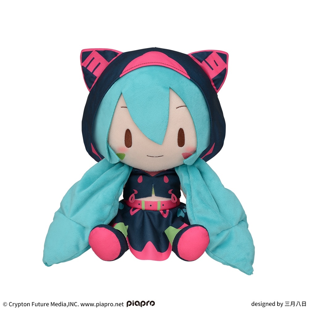 Hatsune Miku Plush Doll, Fuwa Puchi L, Vocaloid, Hatsune Miku: Live Stage!, 11 Inches, Big Size, Sega