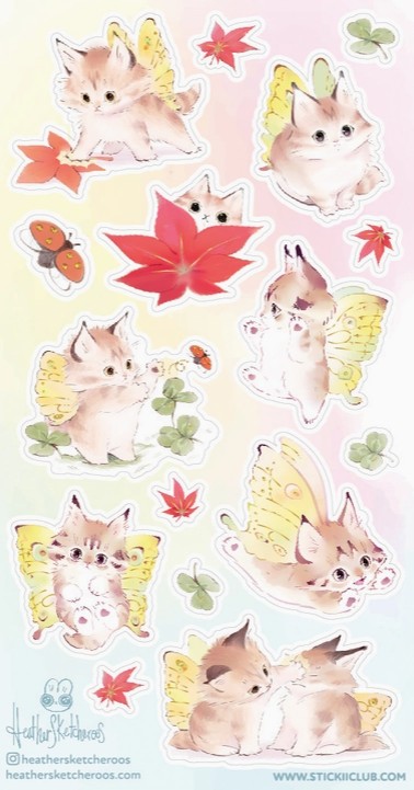 Kitterflies Sticker Sheet