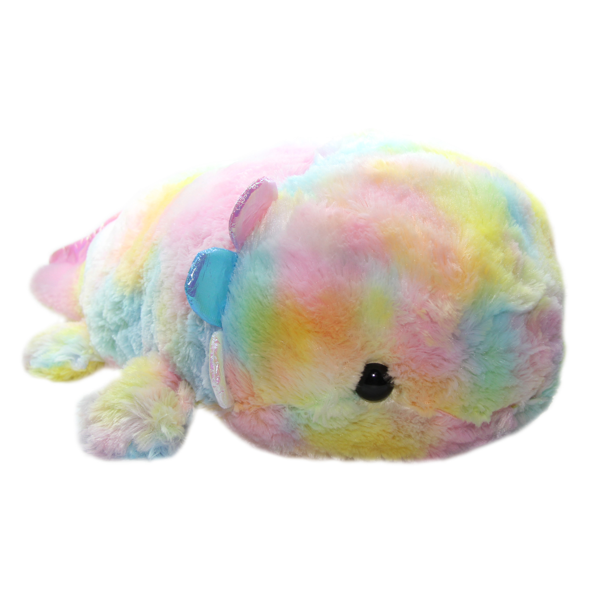 Mochi Puni Wooper Looper Colorful Axolotl Plushie, Rainbow 23 Inches BIG Size